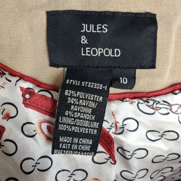 Jules & Leopold Tan One Button Blazer Women's 10 - Picture 10 of 11
